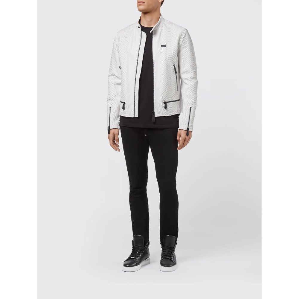 Байкерская куртка из змеиной кожи Philipp Plein 2