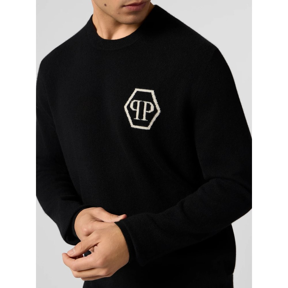 Кашемировый джемпер с круглым вырезом PP Philipp Plein 4