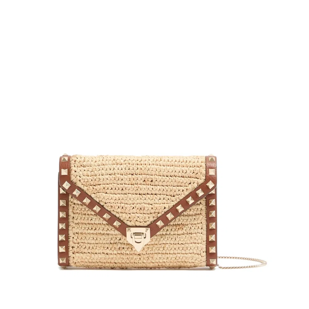 Мини-сумка Rockstud из рафии 1
