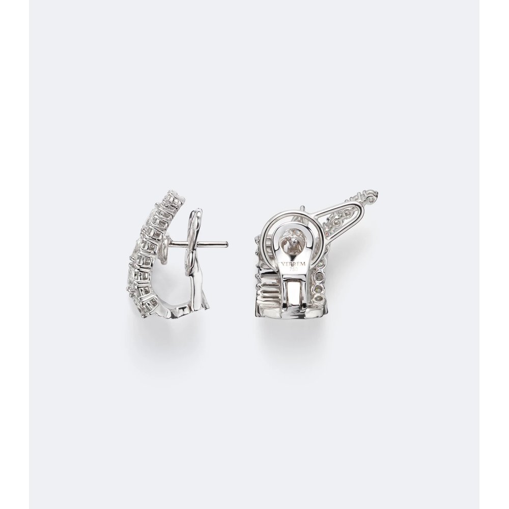 Серьги Y-Couture из белого золота 18 карат с бриллиантами 4