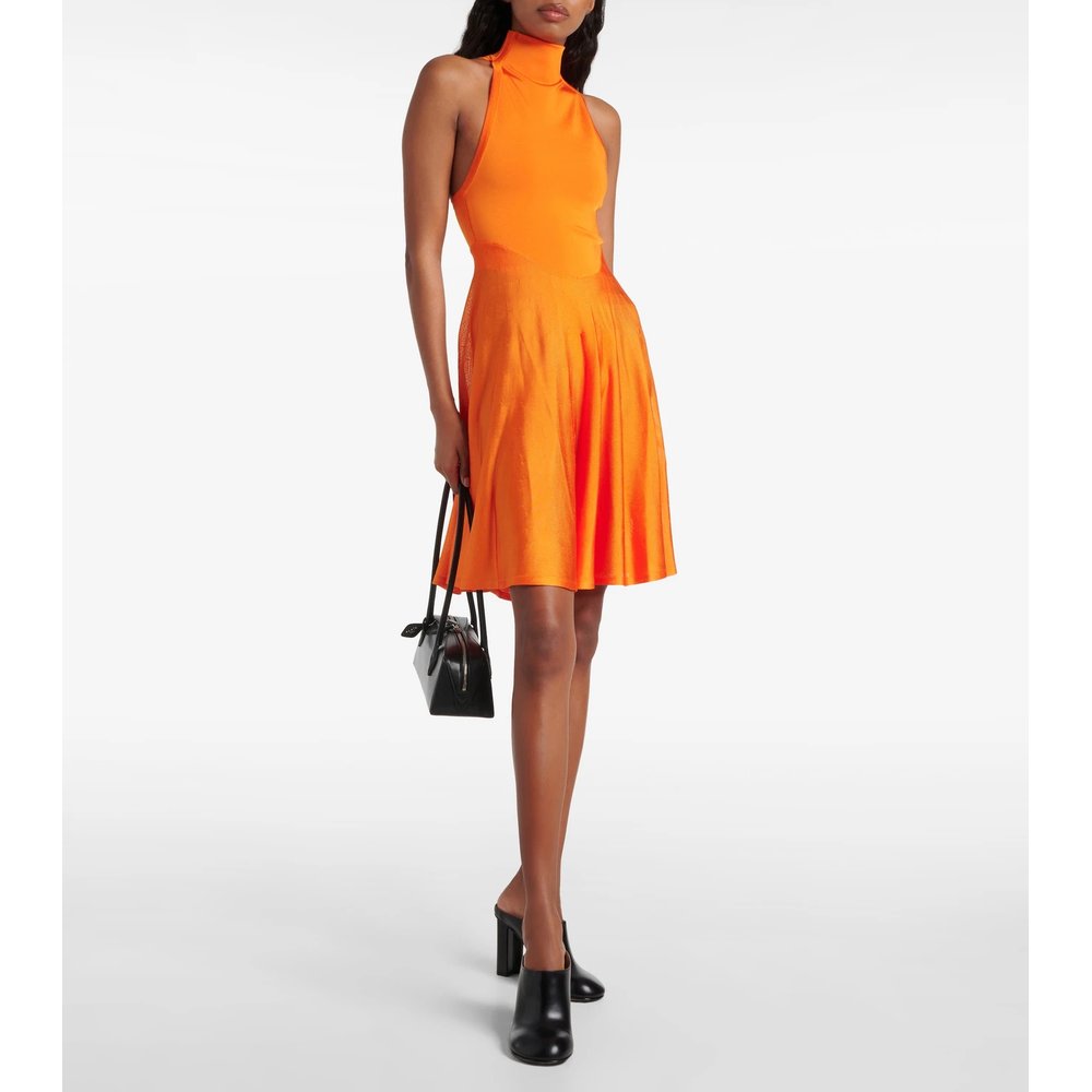 High-neck jersey minidress 2