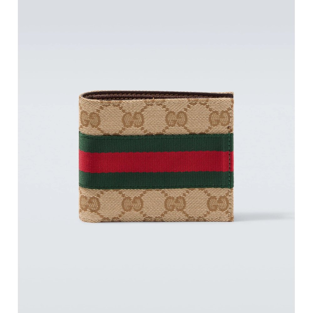 Бифолд кошелек GG Canvas Web Stripe 1