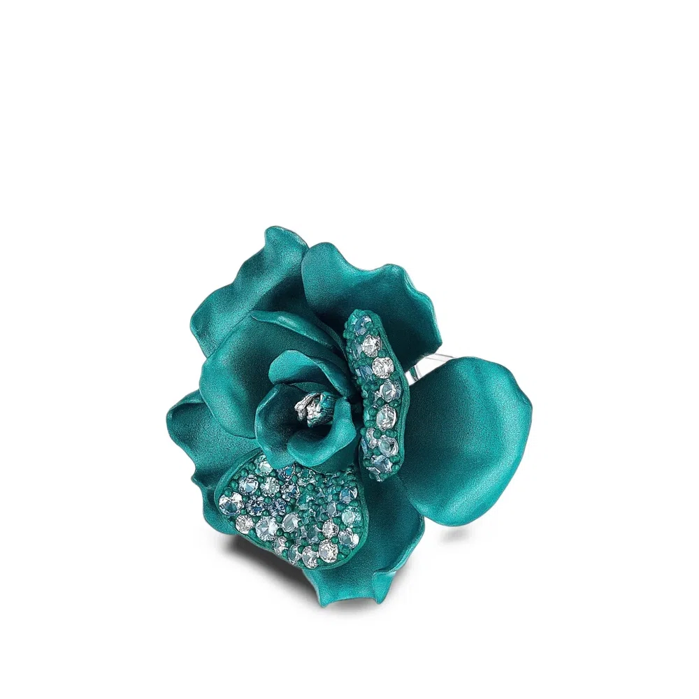 Серьги Aqua Camellia 2