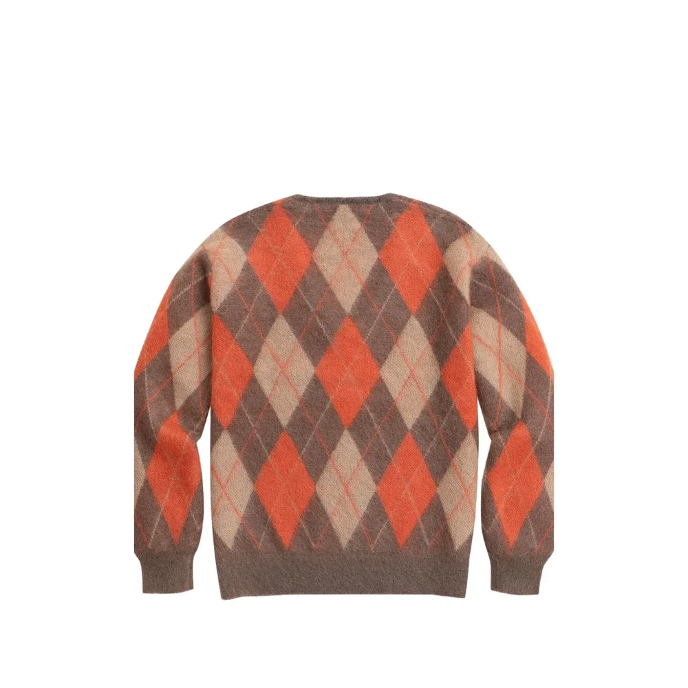 Brooks Brothers x Needles свитер с V-образным вырезом и ромбовидным узором 2