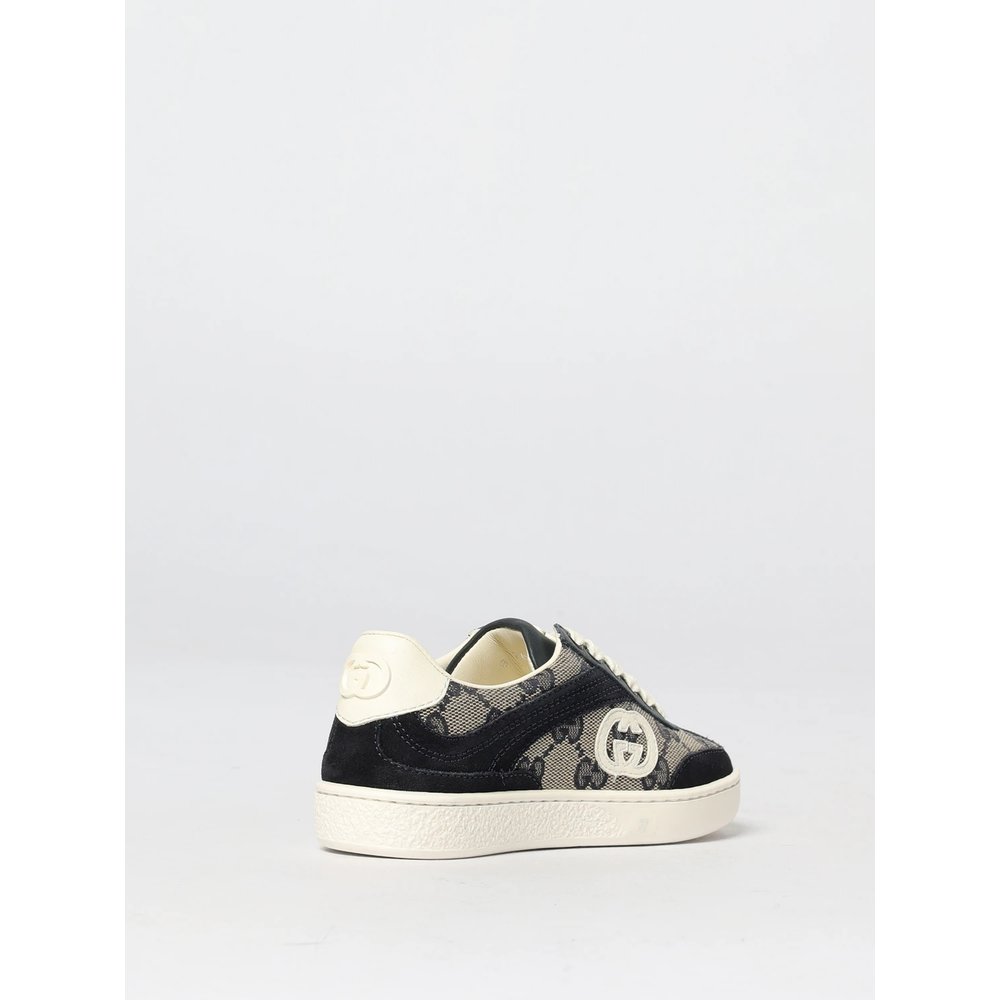 Кроссовки G74 Gucci из канвы GG Supreme и замши 3