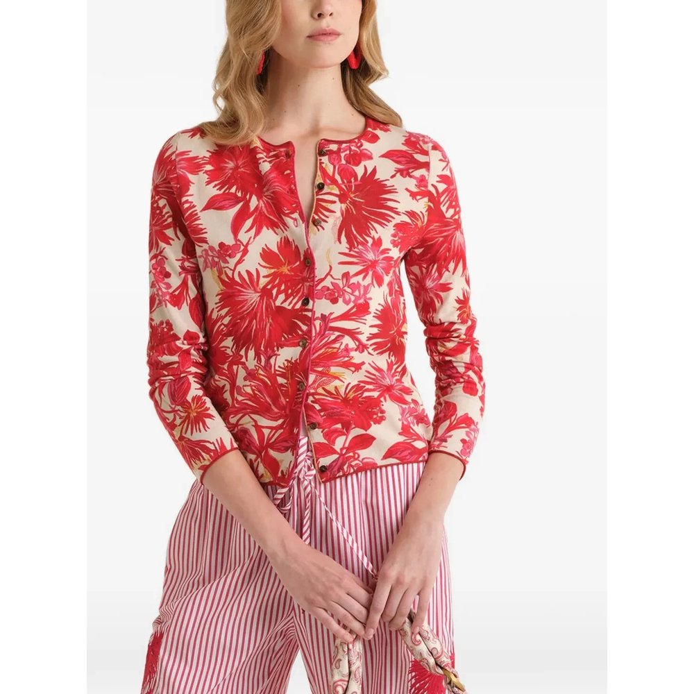 Кардиган с принтом и круглым вырезом 2