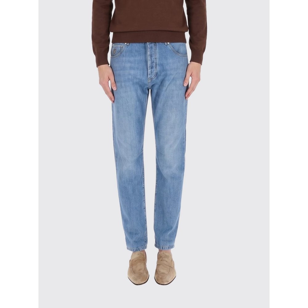 Джинсы слим фит из денима Brunello Cucinelli 1