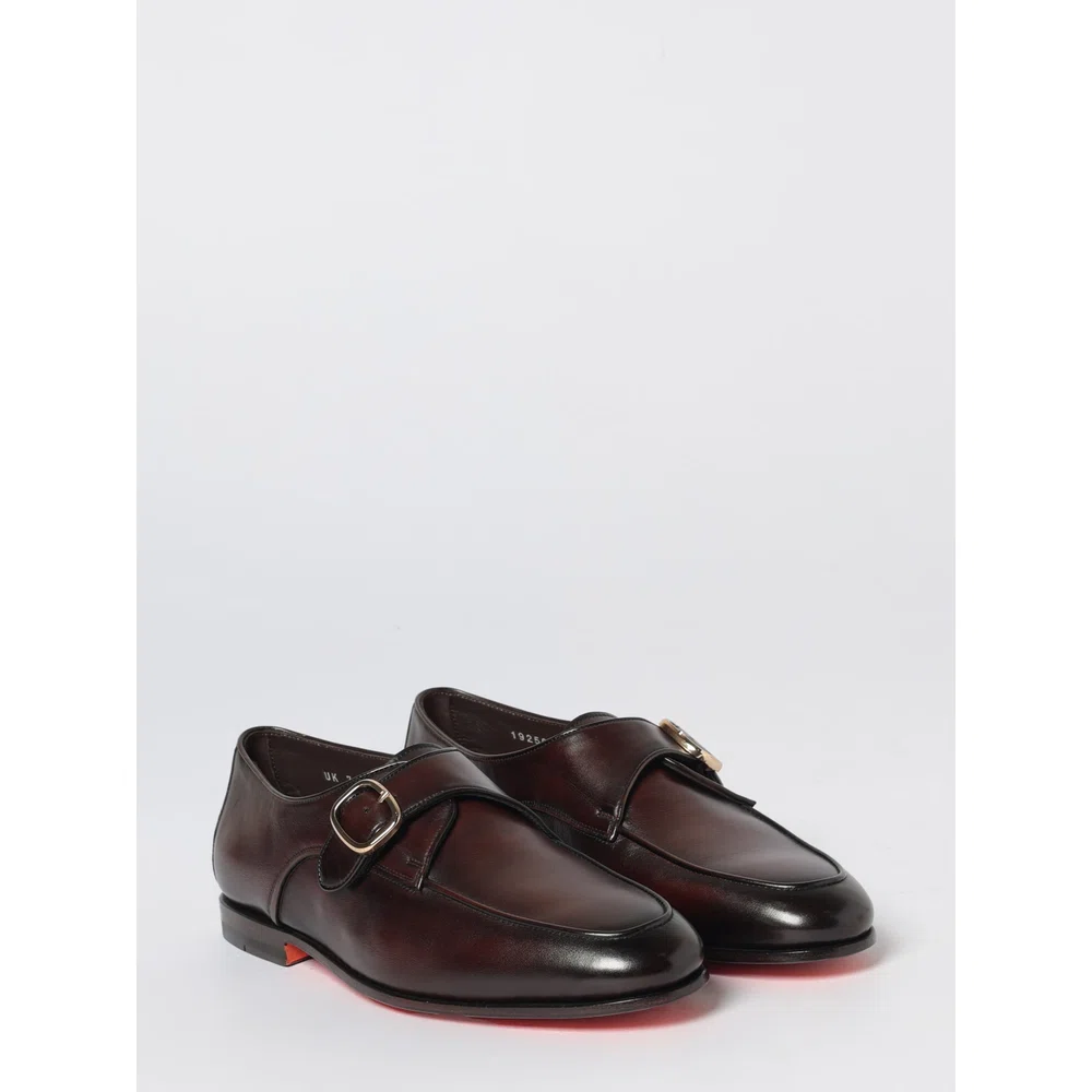 Кожаные монки Santoni 2