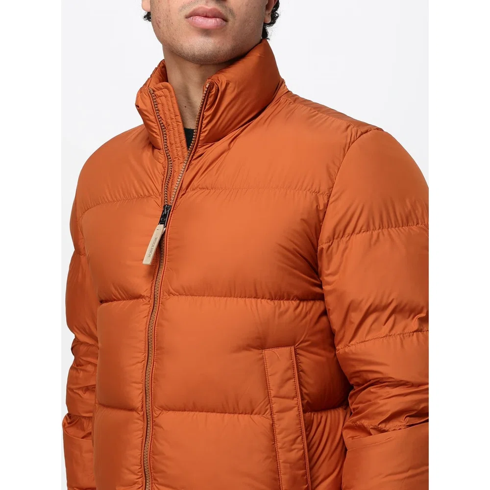 Стеганый нейлоновый пуховик Woolrich с высоким воротником и застежкой-молнией 4