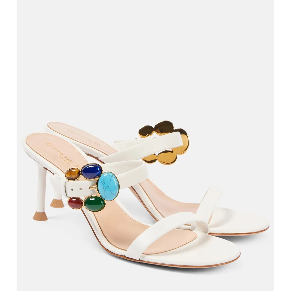 70 embellished leather mules 1