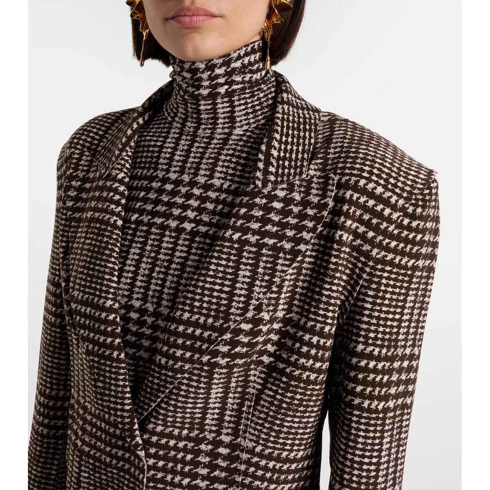 Houndstooth cropped blazer 4