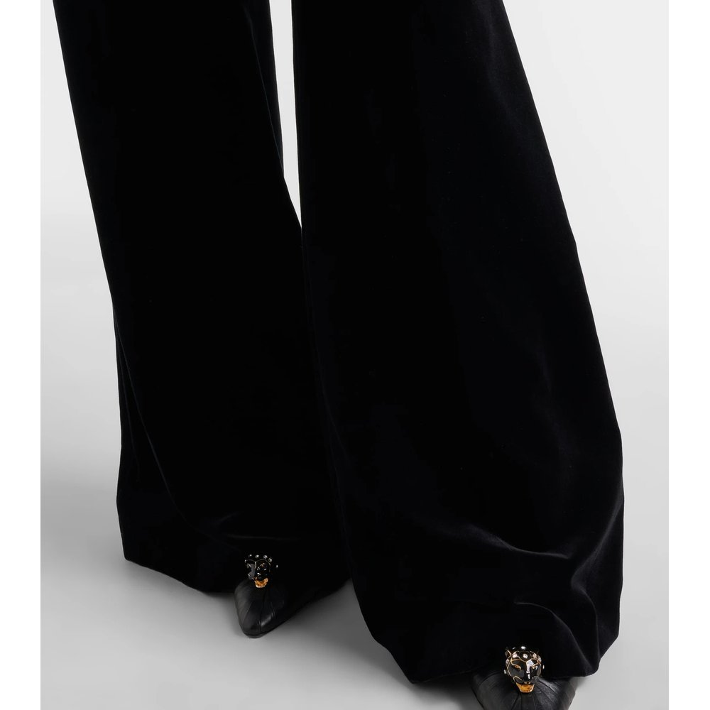 Cotton velvet flared pants 5