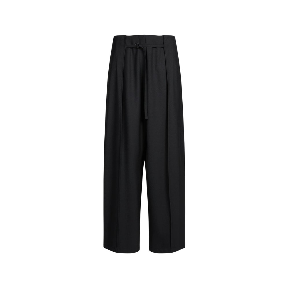 Однотонные брюки из смесовой шерсти 1