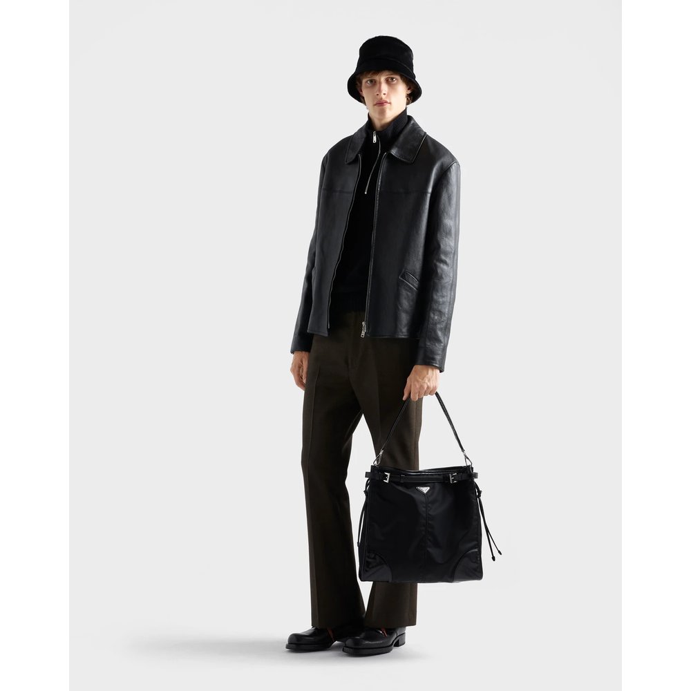 Сумка Prada Бонни Re-Nylon и кожаная сумка через плечо 8