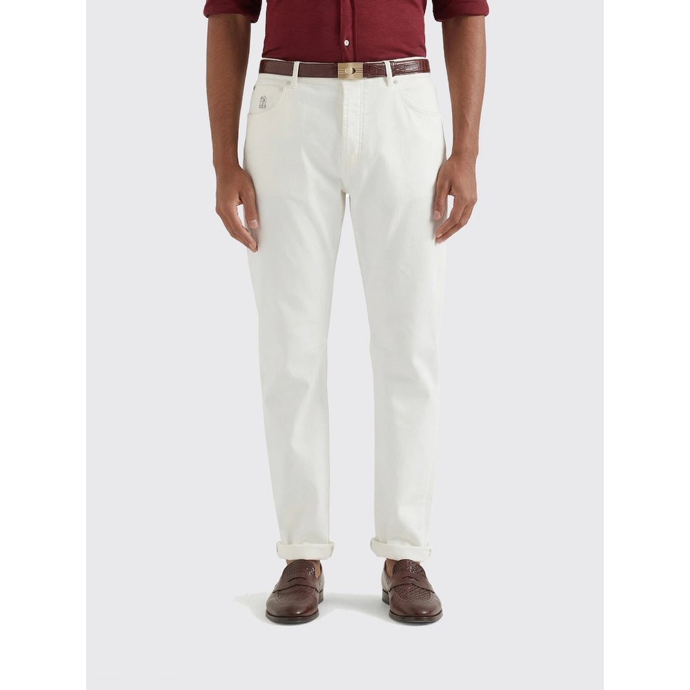 Джинсы слим фит Brunello Cucinelli из стрейч-денима 1