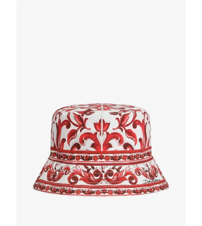 Поплиновая шляпа с принтом Majolica