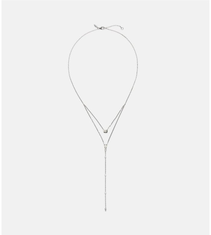 Inner Fire 18kt white gold necklace with diamonds