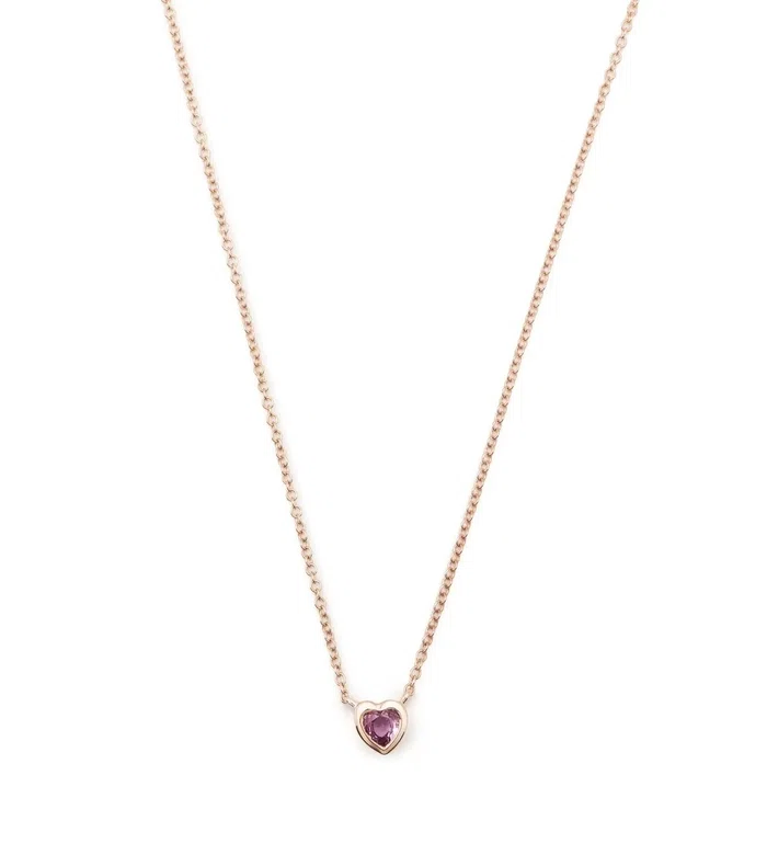 Колье Heart из розового золота с сапфиром