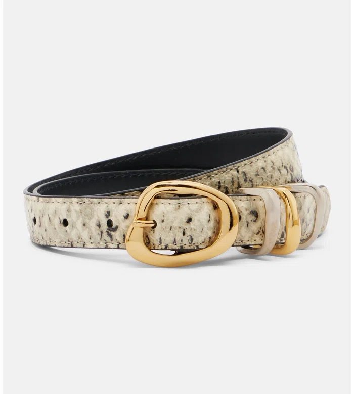 Tugela snake-effect leather belt