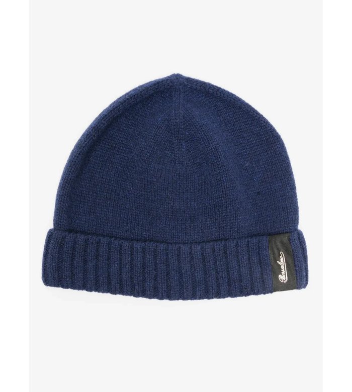 Logo-patch cashmere beanie