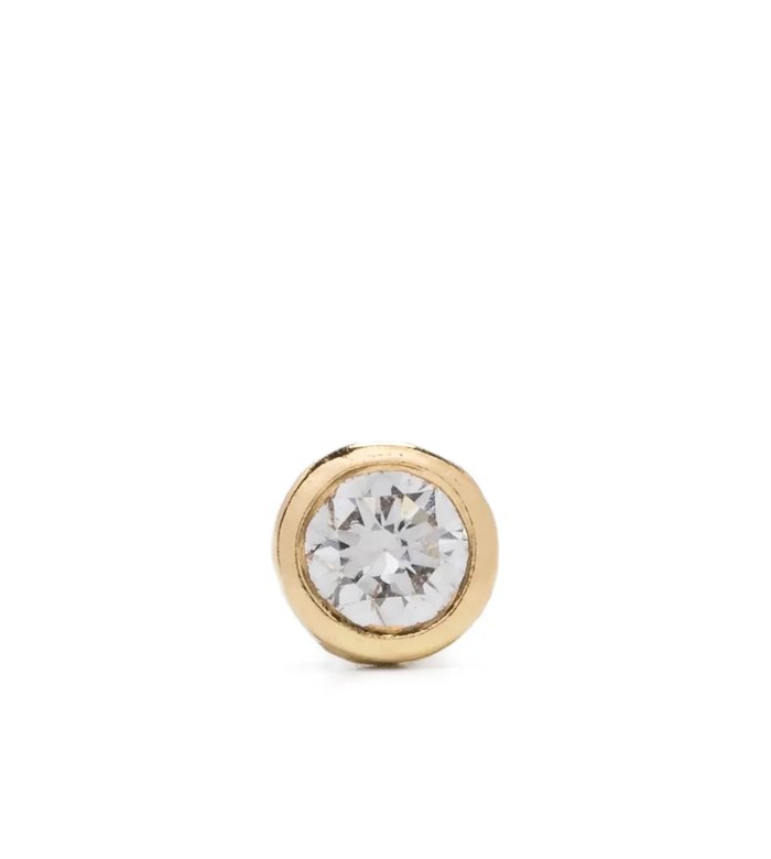 18K yellow gold diamond earring