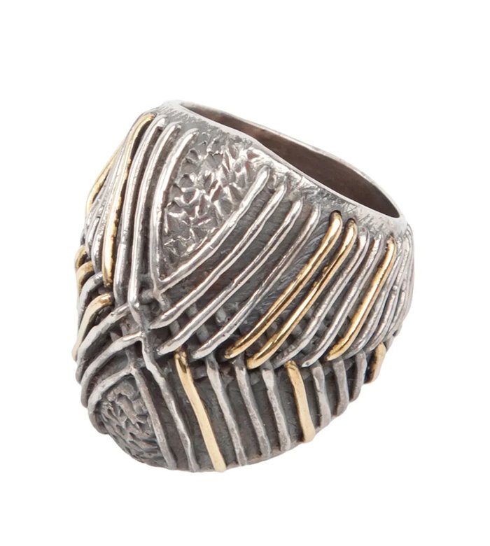 Wide braid wire ring