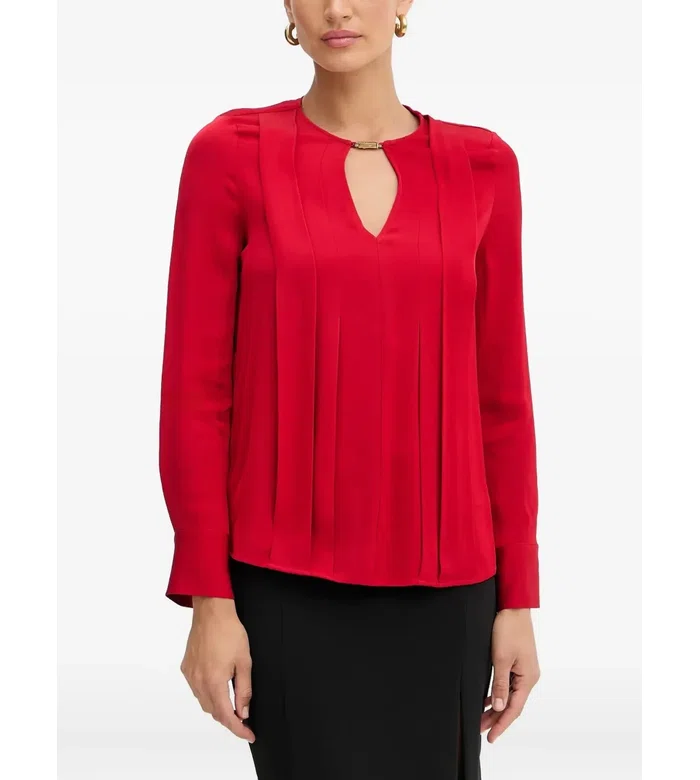 Блузка Pleated Keyhole с вырезами