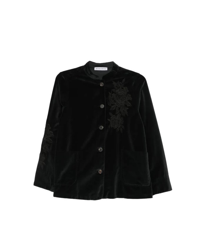 Куртка с цветочной вышивкой