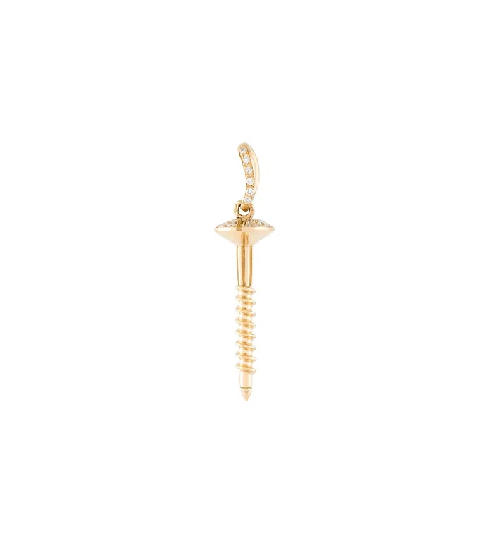Подвеска Screw из желтого золота с бриллиантами