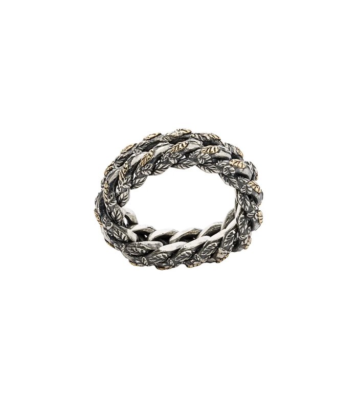 Rope intertwined ring