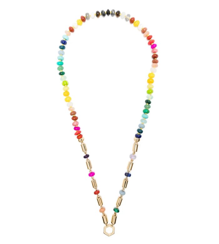 Колье Baht and Bead Foundation из желтого золота с камнями