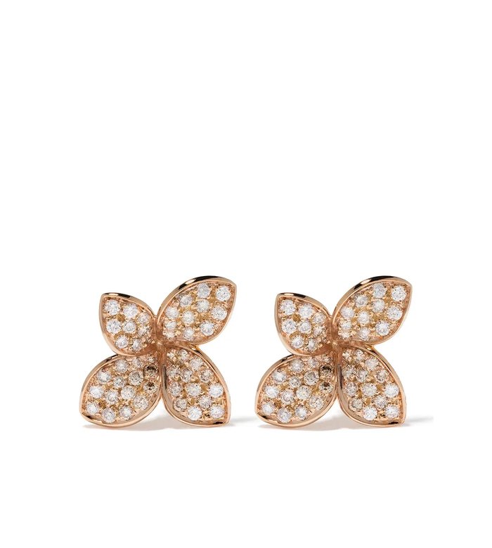 Серьги Petit Garden из розового золота с бриллиантами