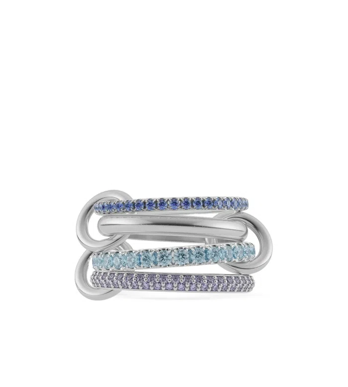 Серебряное кольцо Iris с камнями