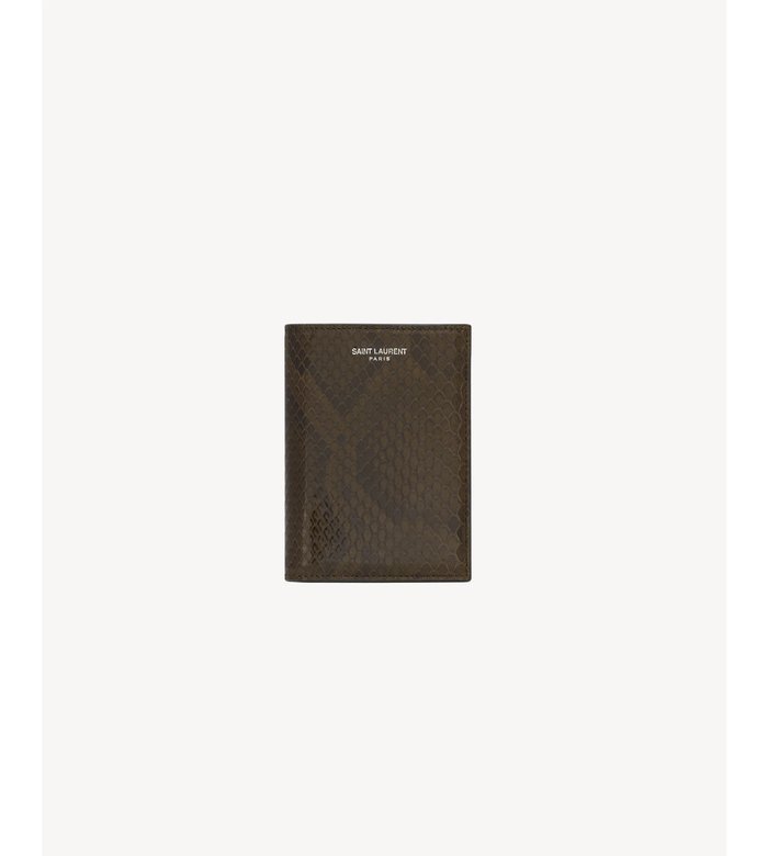 Картхолдер SAINT LAURENT PARIS из кожи питона