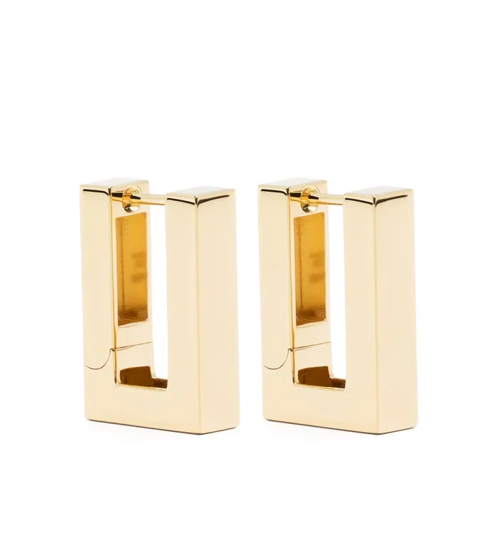 Позолоченные серьги Square Hoops