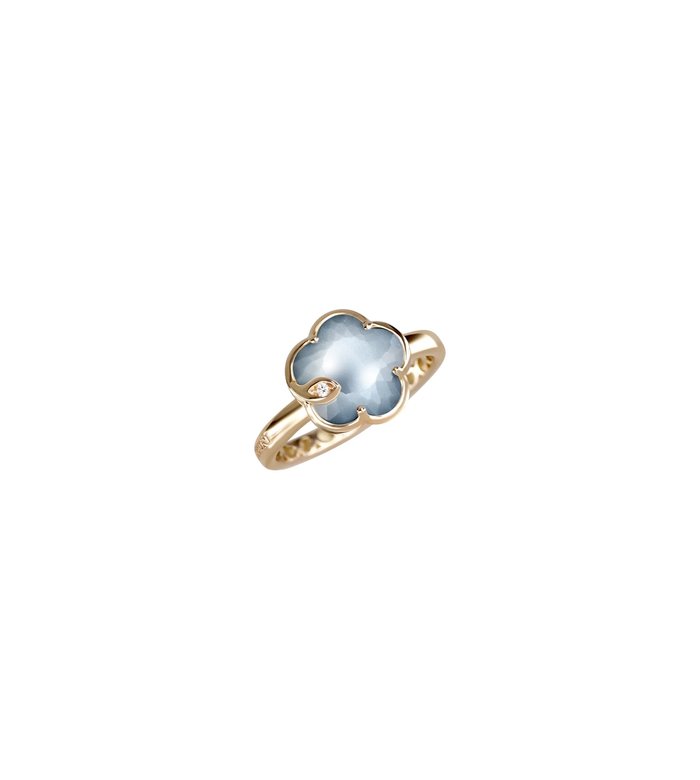 Кольцо Petit Joli из розового золота с камнем Lunar Night Blue из оникса и лунного камня - 16782R