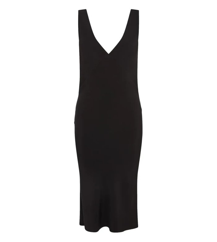 Платье миди с V-образным вырезом