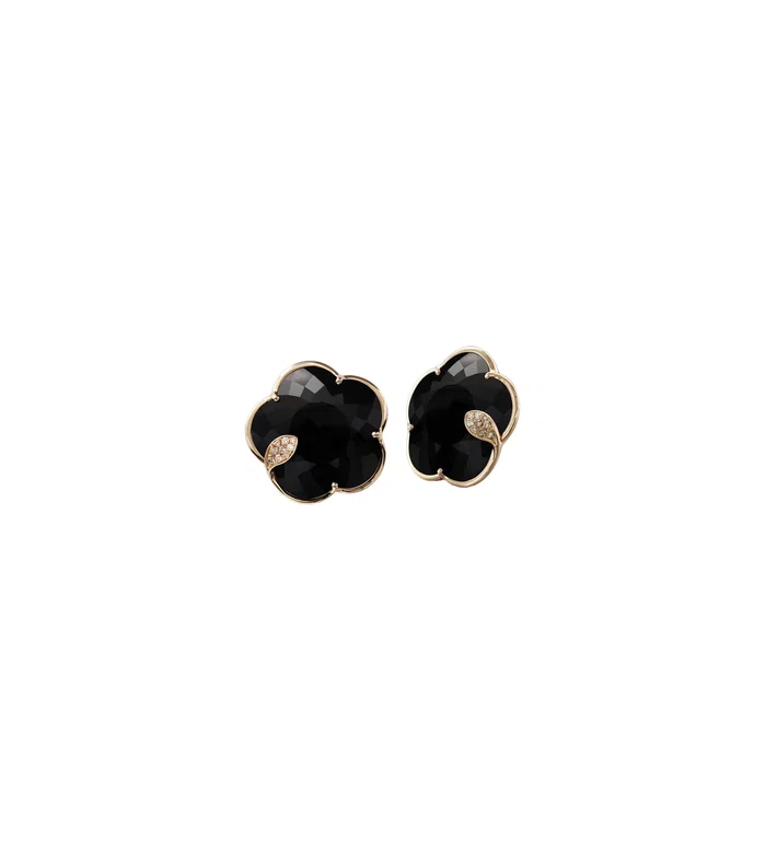 Серьги Ton Joli из розового золота с ониксом и бриллиантами - 16162R - 16162R
