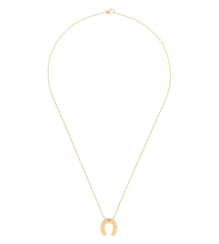 Колье Mini Horseshoe из желтого золота с подвеской