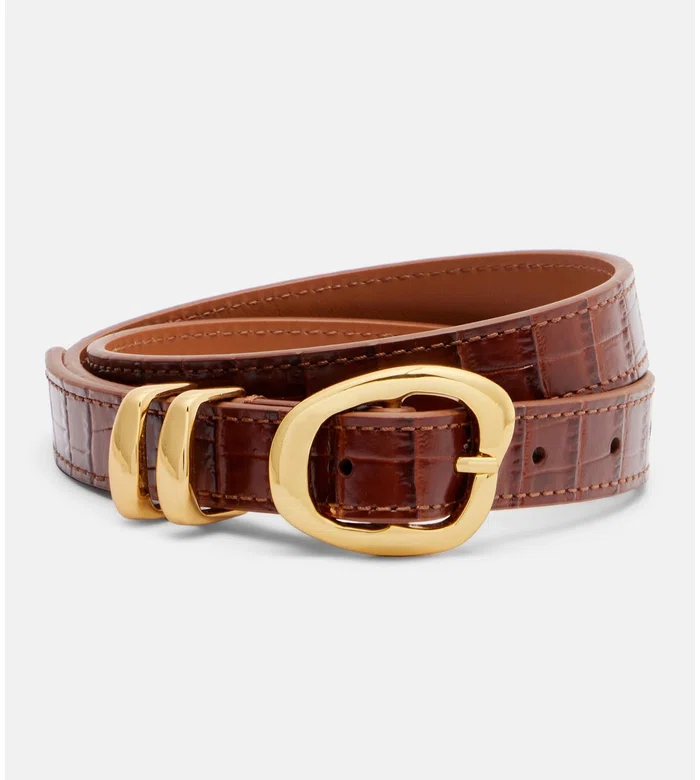 Tugela croc-effect leather belt
