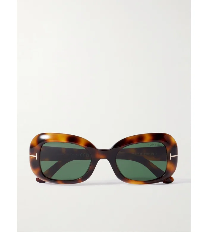 Очки Tom Ford Eyewear Paloma квадратной формы из ацетата с черепаховым узором.