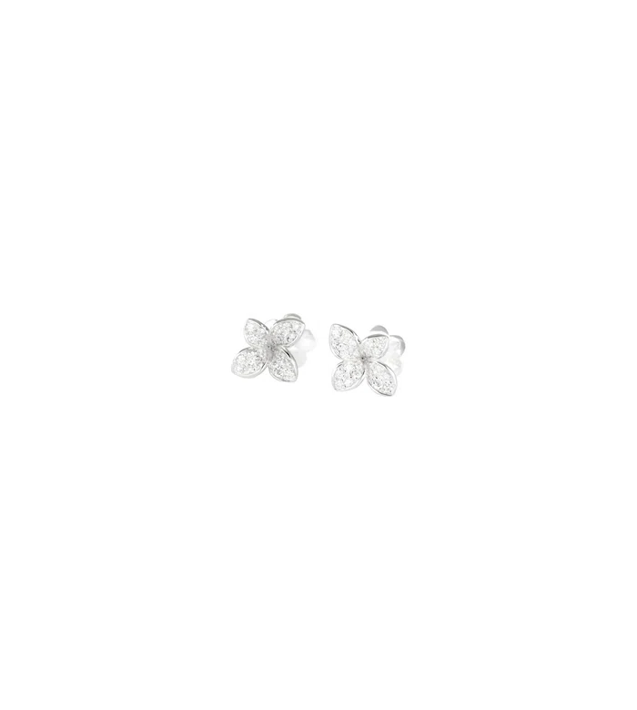 Серьги Petit Garden из белого золота с белыми бриллиантами - 16794B
