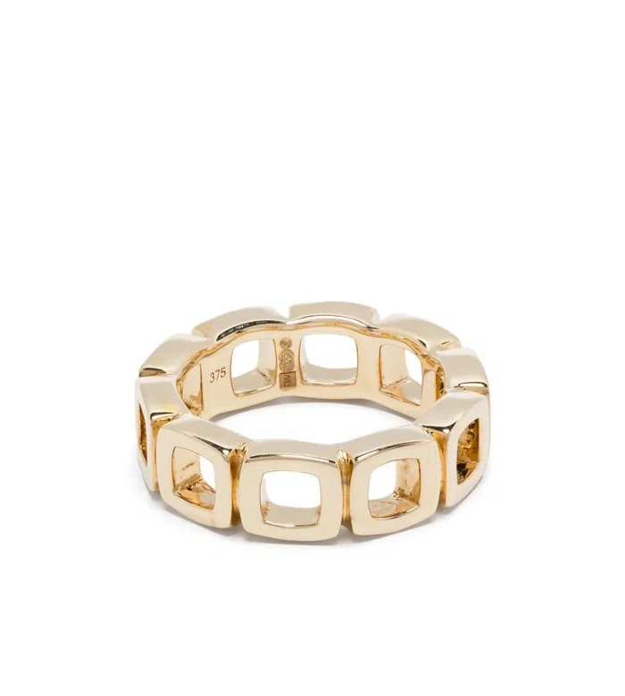 Кольцо Cushion из желтого золота