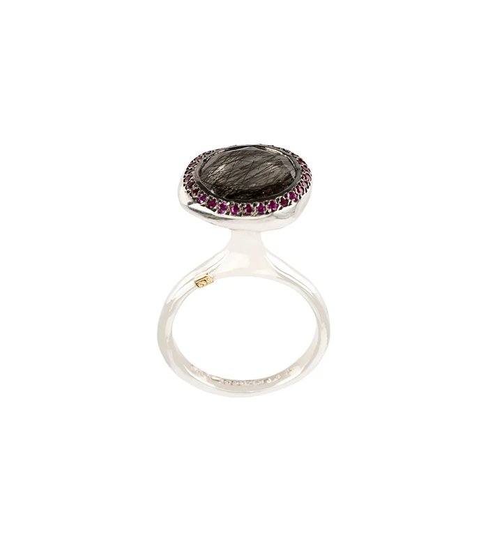 embellished stone ring