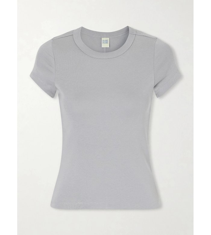 Ребристая футболка из органического хлопкового джерси Car Baby Tee