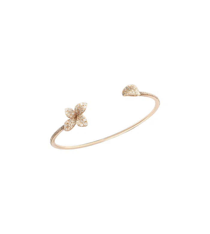 Браслет Petit Garden из розового золота с бриллиантами, маленький цветок - 15424RX