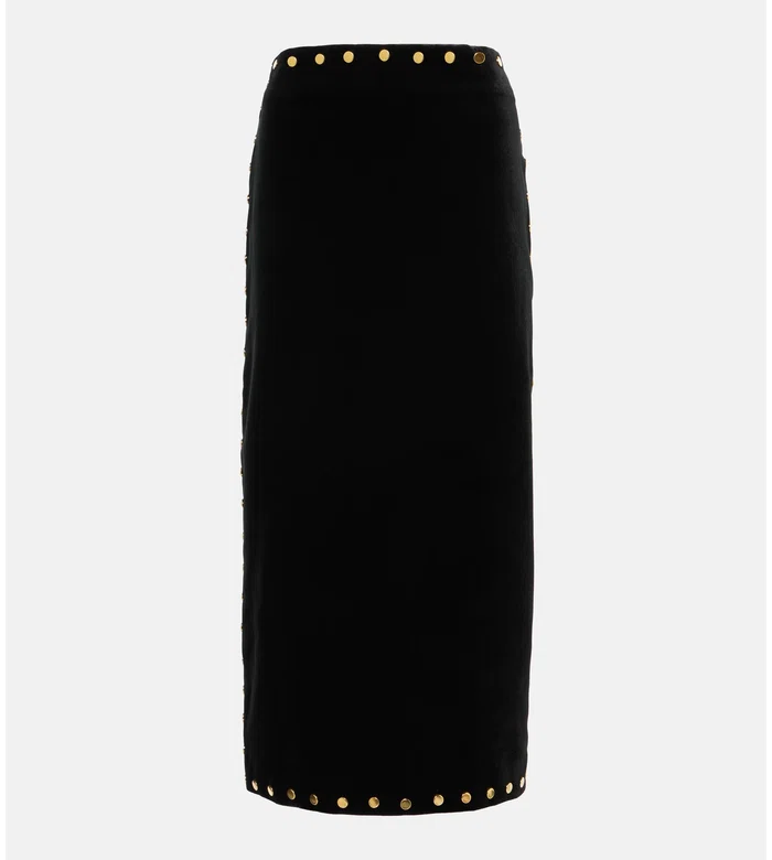 Evn velvet midi skirt