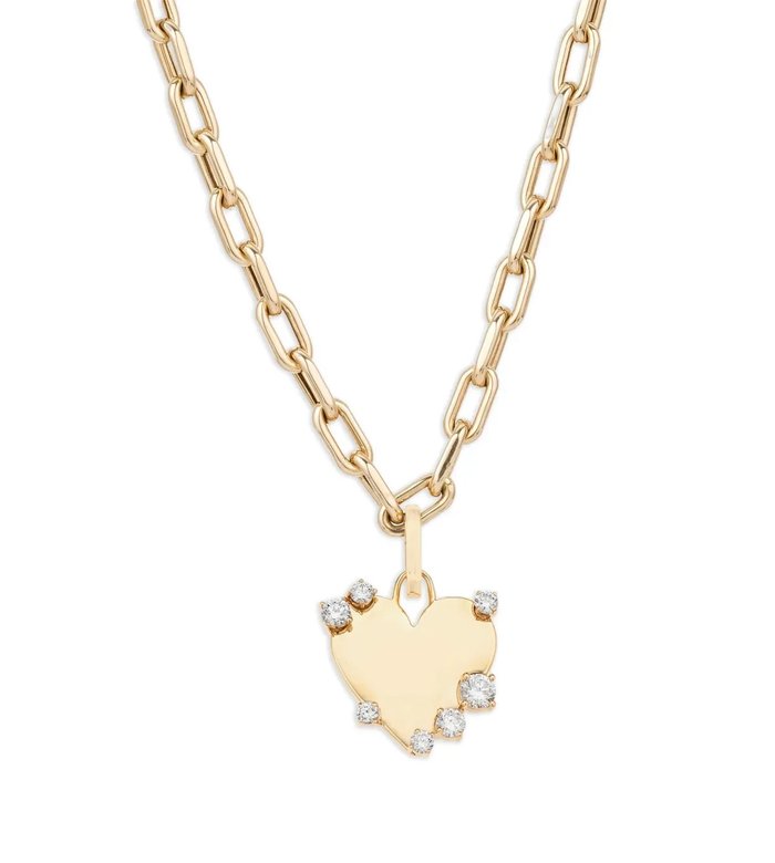 Золотое колье Dog Tag с бриллиантами из коллаборации с YSE Beauty