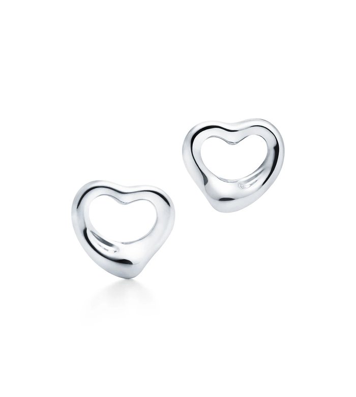 Серьги-гвоздики Open Heart из серебра, 11 мм