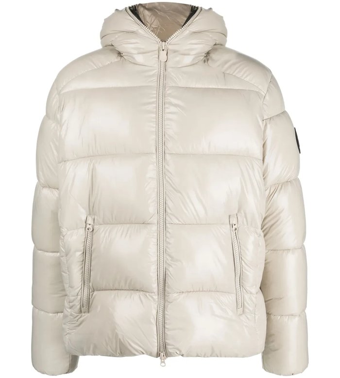 Logo-patch puffer jacket